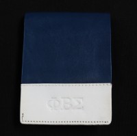 Leather Phi Beta Sigma Wallet w/ White Accent 