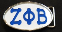 Belt Buckle w/ Bubble Letters - Zeta Phi Beta 
