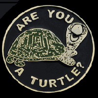  Are You A Turtle? Lapel Pin - 1''