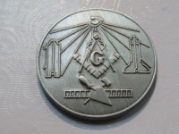 Mason Coin w/ Working Tools 