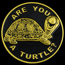 Turtle Auto Emblem Chromed.....Aloha